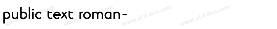 public text roman字体转换